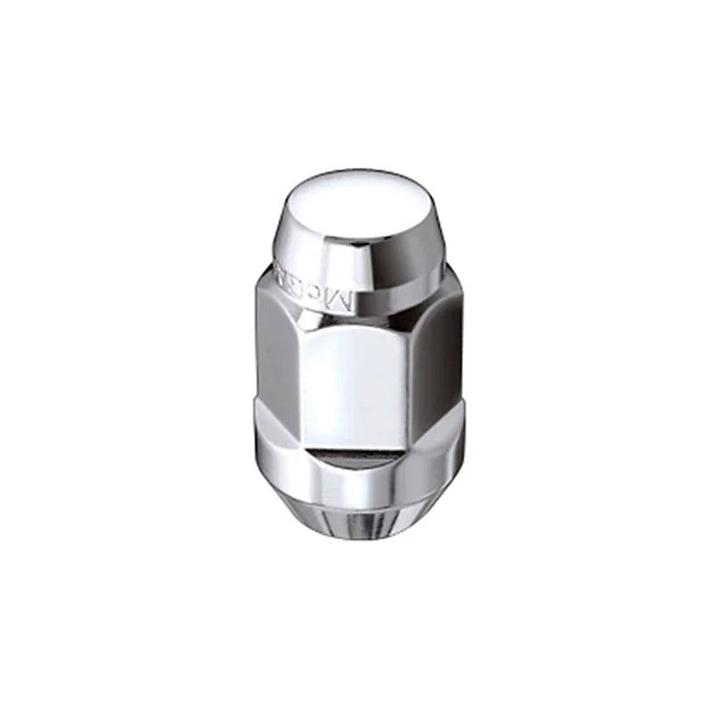 McGard Hex Lug Nut (Cone Seat Bulge Style) M12X1.5 / 3/4 Hex / 1.45in. Length (4-Pack) - Chrome - Detail View