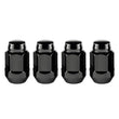Load image into Gallery viewer, McGard Hex Lug Nut (Cone Seat Bulge Style) M14X1.5 / 22mm Hex / 1.635in. Length (4-Pack) - Black - Main Product View