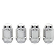 Load image into Gallery viewer, McGard Hex Lug Nut (Cone Seat Bulge Style) M14X1.5 / 22mm Hex / 1.635in. Length (4-Pack) - Chrome - Back View