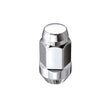 Load image into Gallery viewer, McGard Hex Lug Nut (Cone Seat Bulge Style) M14X1.5 / 22mm Hex / 1.945in. Length (4-Pack) - Chrome - Side View