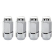 Load image into Gallery viewer, McGard Hex Lug Nut (Cone Seat Bulge Style) M14X1.5 / 22mm Hex / 1.945in. Length (4-Pack) - Chrome - Back View