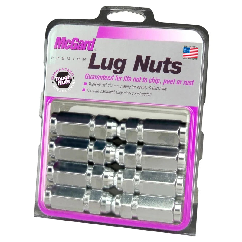 McGard Hex Lug Nut (Cone Seat / Duplex) 1/2-20 / 7/8 Hex / 2.5in. Length (8-Pack) - Chrome - Main Product View