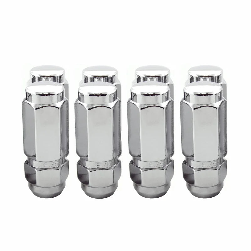 McGard Hex Lug Nut (Cone Seat / Duplex) 1/2-20 / 7/8 Hex / 2.5in. Length (8-Pack) - Chrome - Side View