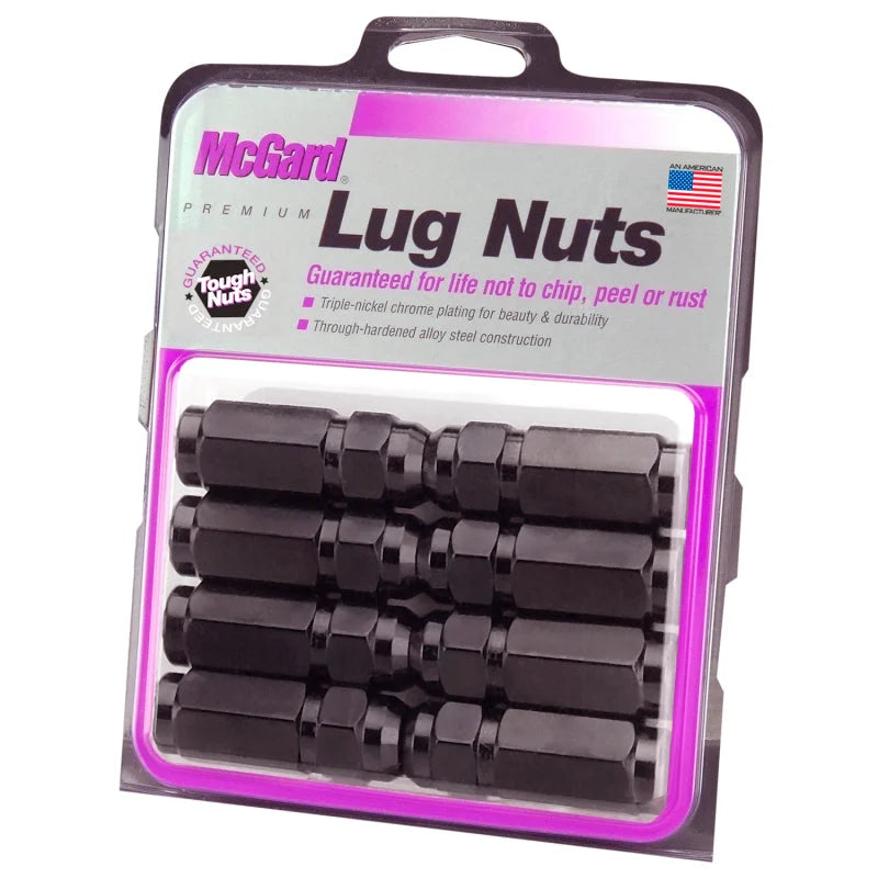 McGard Hex Lug Nut (Cone Seat / Duplex) 9/16-18 / 7/8 Hex / 2.5in. Length (8-Pack) - Black - Installation View