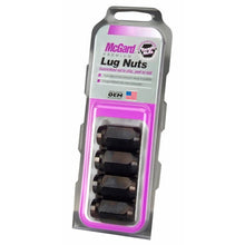 Load image into Gallery viewer, McGard Hex Lug Nut (Cone Seat) M12X1.5 / 13/16 Hex / 1.5in. Length (4-pack) - Black - Side View