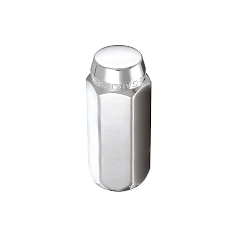 McGard Hex Lug Nut (Cone Seat) M12X1.75 / 13/16 Hex / 1.815in. Length (4-Pack) - Chrome - Side View