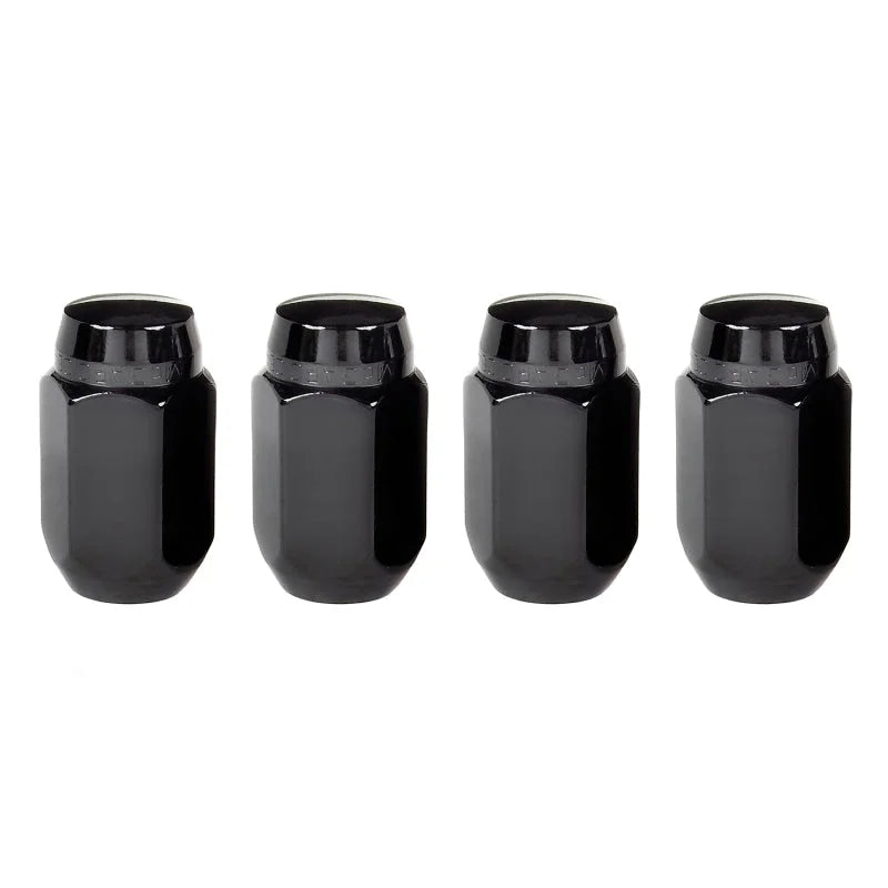 McGard Hex Lug Nut (Cone Seat) M14X1.5 / 22mm Hex / 1.635in. Length (4-Pack) - Black - Main Product View