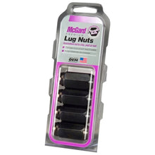 Load image into Gallery viewer, McGard Hex Lug Nut (Cone Seat) M14X1.5 / 22mm Hex / 1.635in. Length (4-Pack) - Black - Side View