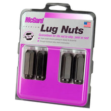 Load image into Gallery viewer, McGard Hex Lug Nut (Cone Seat) M14X2.0 / 13/16 Hex / 2.25in. Length (4-Pack) - Black - Back View