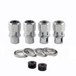 Load image into Gallery viewer, McGard Hex Lug Nut (Drag Racing Short Shank) M12X1.5 / 13/16 Hex / 1.6in. Length (4-Pack) - Chrome - Main Product View