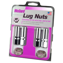 Load image into Gallery viewer, McGard Hex Lug Nut (Drag Racing X-Long Shank) 7/16-20 / 13/16 Hex / 2.475in. Length (4-Pk) - Chrome - Main Product View
