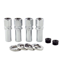 Load image into Gallery viewer, McGard Hex Lug Nut (Drag Racing X-Long Shank) 7/16-20 / 13/16 Hex / 2.475in. Length (4-Pk) - Chrome - Side View
