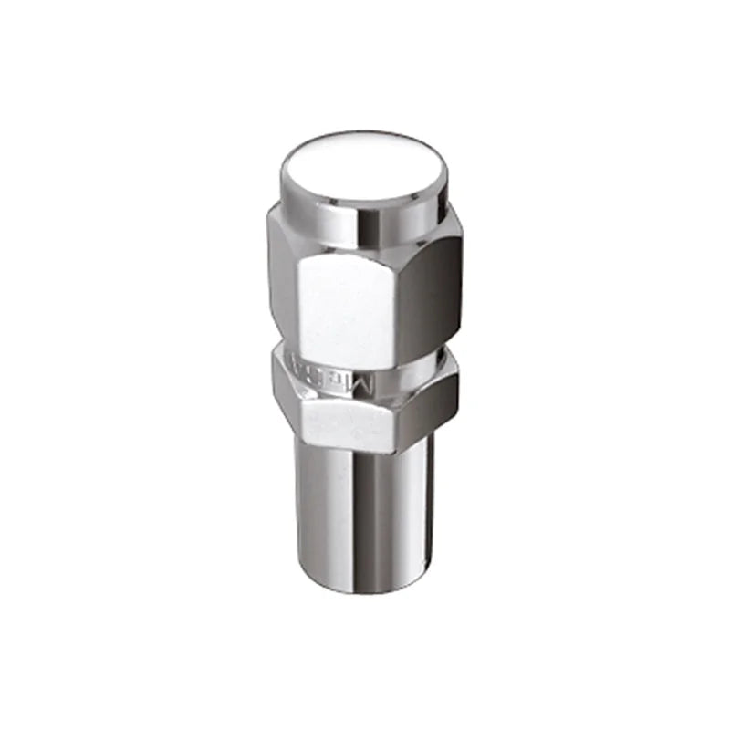 McGard Hex Lug Nut (Long Shank - 1in. / Duplex) - 9/16-18 / 7/8 Hex / 2.425in. L (8-Pack) - Chrome - Side View