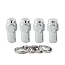 Load image into Gallery viewer, McGard Hex Lug Nut (Long Shank - .946in.) 1/2-20 / 13/16 Hex / 1.85in. Length (4-Pack) - Chrome - Main Product View