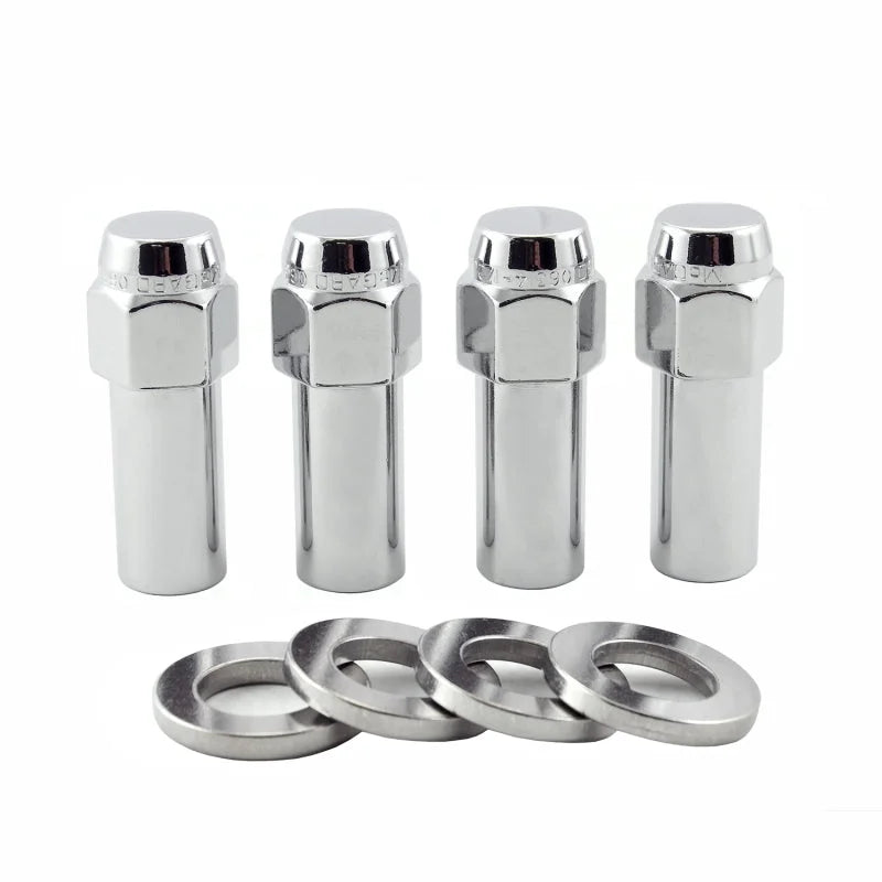 McGard Hex Lug Nut (X-Long Shank - 1.365in.) 7/16-20 / 13/16 Hex / 2.27in. Length (4-Pack) - Chrome - Detail View