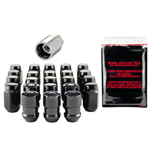 McGard Jeep Wrangler Hex Install Kit (Cone Seat) 1/2-20 / 13/16 Hex (18 Lug Nuts / 5 Locks) - Black - Main Product View