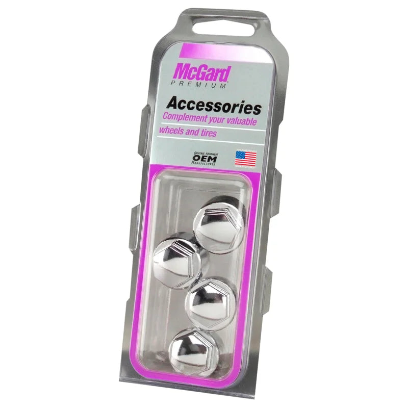 McGard Nylon Lug Caps For PN 24010-24013 (4-Pack) - Chrome - Installation View