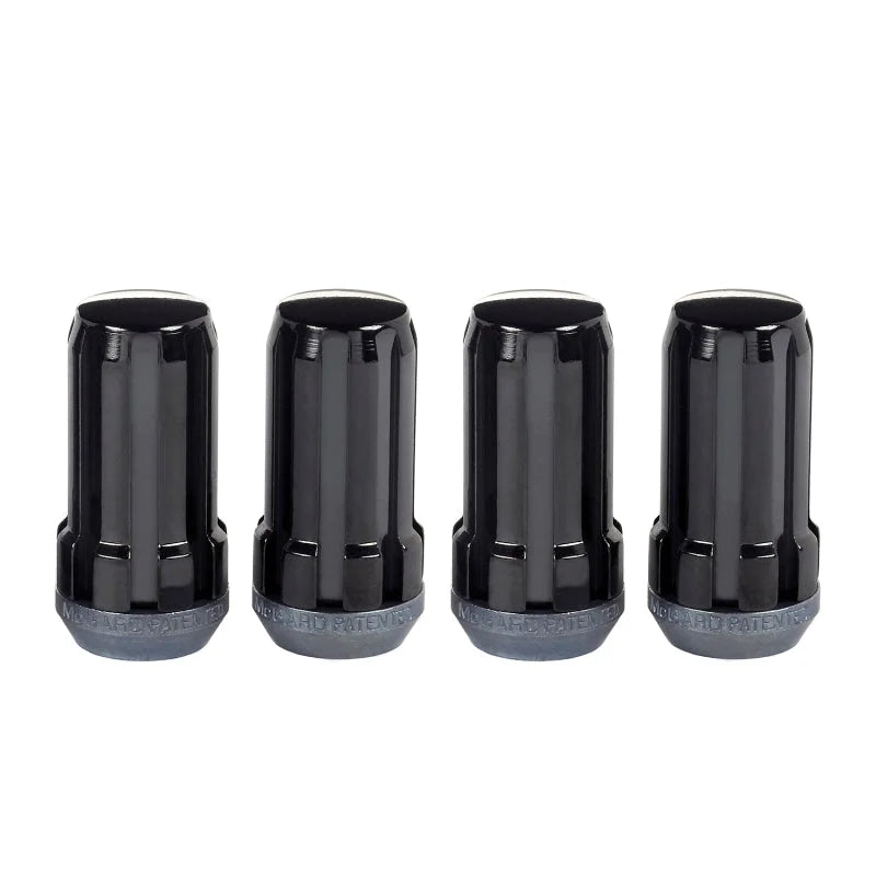McGard SplineDrive Lug Nut (Cone Seat) 1/2-20 / 1.60in. Length (4-Pack) - Black (Req. Tool) - Main Product View