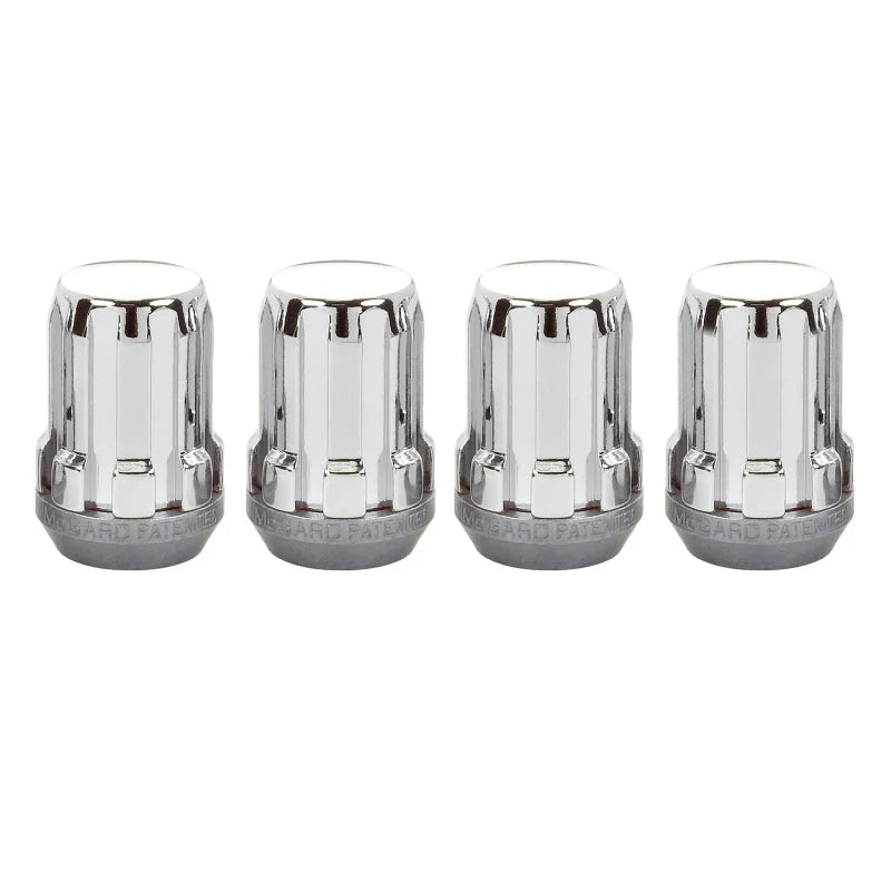 McGard SplineDrive Lug Nut (Cone Seat) M12X1.25 / 1.24in. Length (4-Pack) - Chrome (Req. Tool) - Main Product View