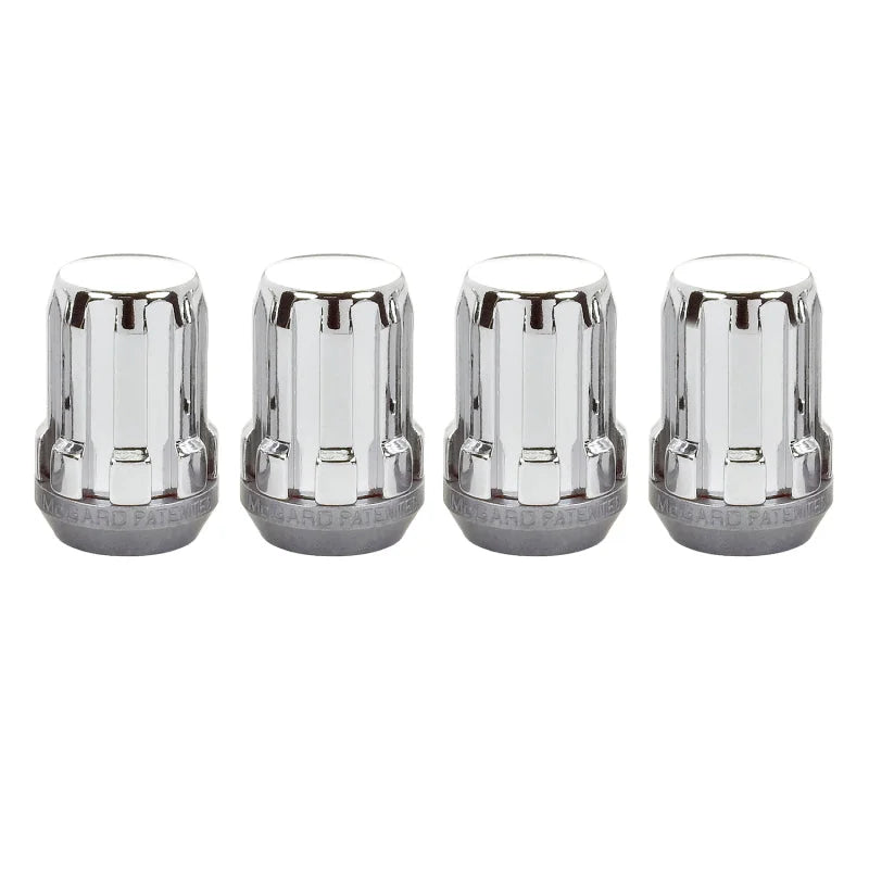 McGard SplineDrive Lug Nut (Cone Seat) M12X1.5 / 1.24in. Length (4-Pack) - Chrome (Req. Tool) - Side View