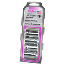 Load image into Gallery viewer, McGard SplineDrive Lug Nut (Cone Seat) M14X1.5 / 1.648in. Length (4-Pack) - Chrome (Req. Tool) - Side View
