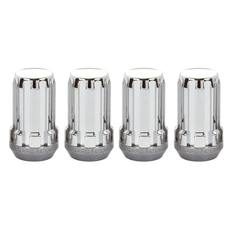 McGard SplineDrive Lug Nut (Cone Seat) M14X1.5 / 1.648in. Length (4-Pack) - Chrome (Req. Tool) - Detail View
