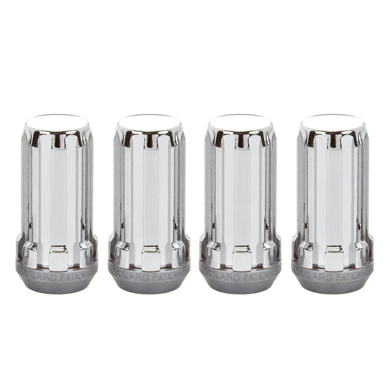 McGard SplineDrive Lug Nut (Cone Seat) M14X1.5 / 1.935in. Length (4-Pack) - Chrome (Req. Tool) - Detail View