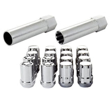 Load image into Gallery viewer, McGard SplineDrive Tuner 4 Lug Install Kit w/Locks &amp; Tool (Cone) M12x1.5 / 13/16 Hex - Chrome (CS) - Detail View