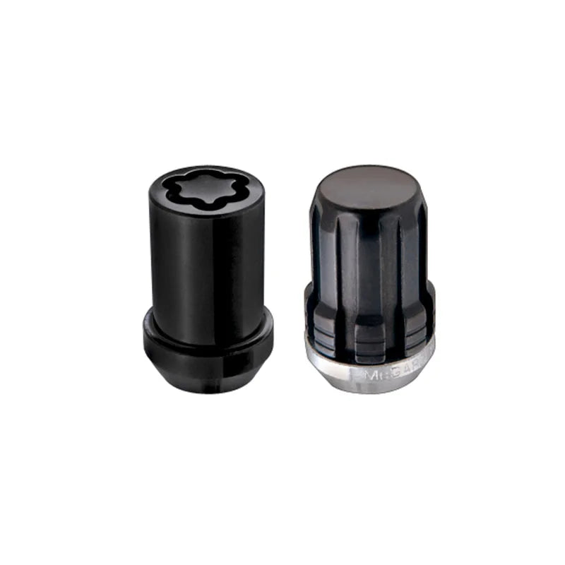 McGard SplineDrive Tuner 5 Lug Install Kit w/Locks & Tool (Cone) M12X1.5 / 13/16 Hex - Blk - Side View