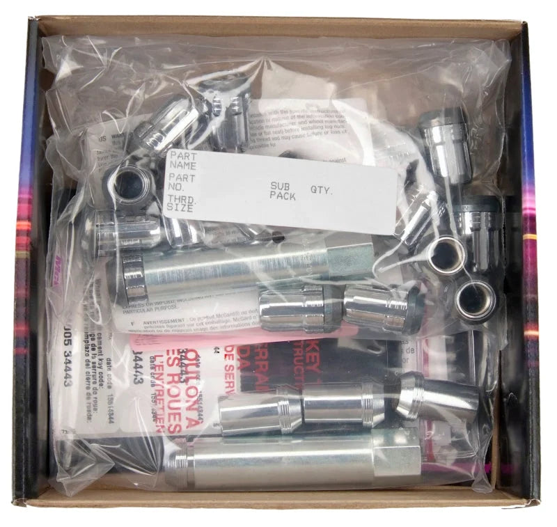 McGard SplineDrive Tuner 5 Lug Install Kit w/Locks & Tool (Cone) M12X1.5 / 13/16 Hex - Chrome - Installation View