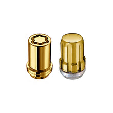 Load image into Gallery viewer, McGard SplineDrive Tuner 5 Lug Install Kit w/Locks &amp; Tool (Cone) M12x1.5 / 13/16 Hex - Gold (CS) - Main Product View