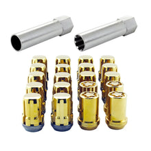 Load image into Gallery viewer, McGard SplineDrive Tuner 5 Lug Install Kit w/Locks &amp; Tool (Cone) M12x1.5 / 13/16 Hex - Gold (CS) - Detail View