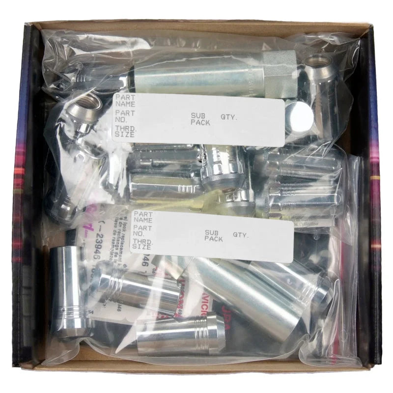 McGard SplineDrive Tuner 5 Lug Install Kit w/Locks & Tool (Cone) M14X1.5 / 1in. Hex - Chrome - Installation View