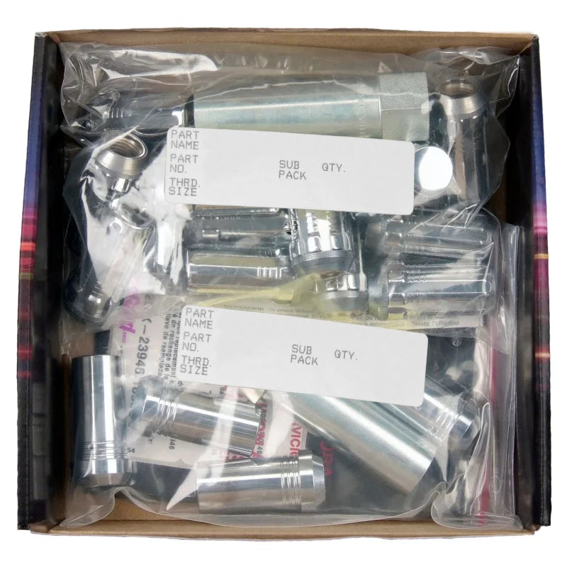 McGard SplineDrive Tuner 6 Lug Install Kit w/Locks & Tool (Cone) M14X1.5 / 22mm Hex - Chrome - Back View