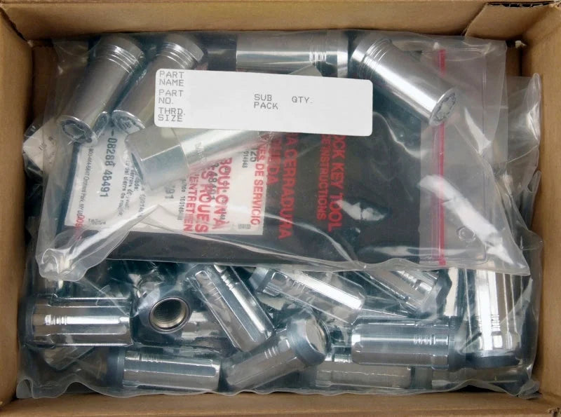 McGard SplineDrive Tuner 8 Lug Install Kit w/Locks & Tool (Cone) M14X1.5 / 1in. Hex - Chrome - Installation View