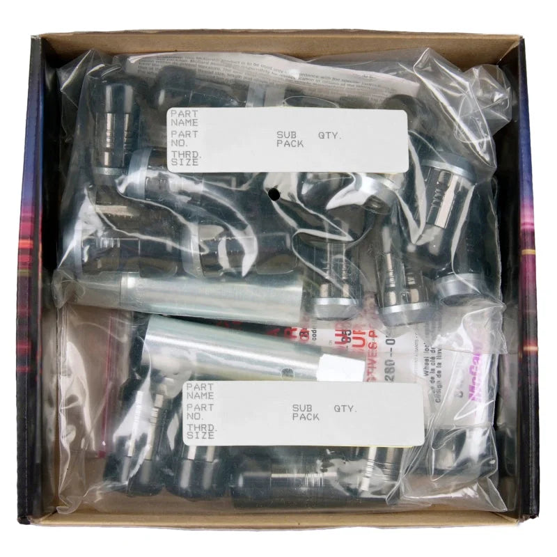 McGard SplineDrive Tuner 8 Lug Install Kit w/Locks & Tool (Cone) M14X1.5 / 22mm Hex - Blk - Installation View