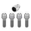 Load image into Gallery viewer, McGard Wheel Lock Bolt Set - 4pk. (Cone Seat) M12X1.25 / 19mm Hex / 29.1mm Shank Length - Chrome - Side View