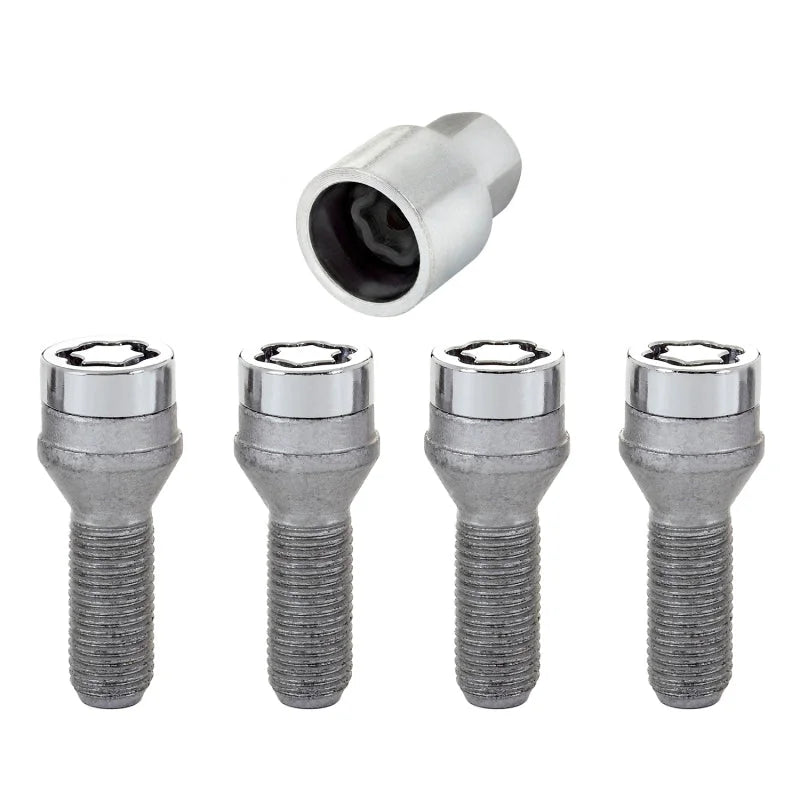 McGard Wheel Lock Bolt Set - 4pk. (Cone Seat) M12X1.25 / 19mm Hex / 29.1mm Shank Length - Chrome - Side View