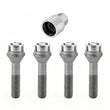 Load image into Gallery viewer, McGard Wheel Lock Bolt Set - 4pk. (Cone Seat) M12X1.5 / 17mm Hex / 49.2mm Shank Length - Chrome - Side View
