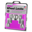 Load image into Gallery viewer, McGard Wheel Lock Bolt Set - 4pk. (Cone Seat) M14X1.25 / 17mm Hex / 27.3mm Shank Length - Chrome - Back View
