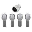 Load image into Gallery viewer, McGard Wheel Lock Bolt Set - 4pk. (Cone Seat) M14X1.5 / 17mm Hex / 27.5mm Shank Length - Chrome - Installation View