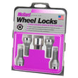 Load image into Gallery viewer, McGard Wheel Lock Bolt Set - 4pk. (Cone Seat) M14X1.5 / 17mm Hex / 29.0mm Shank Length - Chrome - Installation View