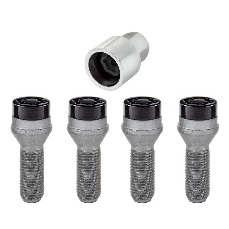 McGard Wheel Lock Bolt Set - 4pk. (Cone Seat) M14X1.5 / 17mm Hex / 31.0mm Shank Length - Black - Installation View
