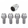Load image into Gallery viewer, McGard Wheel Lock Bolt Set - 4pk. (Radius Seat) M12X1.5 / 17mm Hex / 20.6mm Shank Length - Chrome - Side View