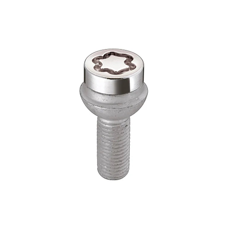 McGard Wheel Lock Bolt Set - 4pk. (Radius Seat) M12X1.5 / 17mm Hex / 20.6mm Shank Length - Chrome - Detail View