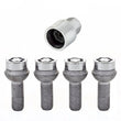 Load image into Gallery viewer, McGard Wheel Lock Bolt Set - 4pk. (Radius Seat) M12X1.5 / 17mm Hex / 27.9mm Shank Length - Chrome - Side View