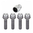 Load image into Gallery viewer, McGard Wheel Lock Bolt Set - 4pk. (Radius Seat) M12X1.5 / 17mm Hex / 39.9mm Shank Length - Chrome - Side View