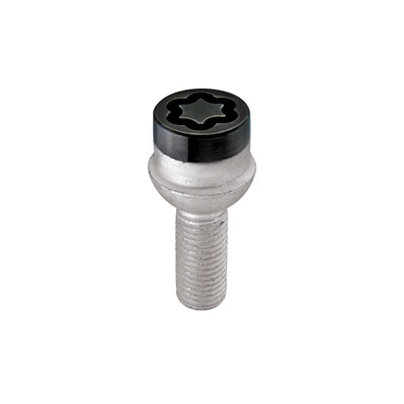 McGard Wheel Lock Bolt Set - 4pk. (Radius Seat) M14X1.5 / 17mm Hex / 27.0mm Shank Length - Black - Back View