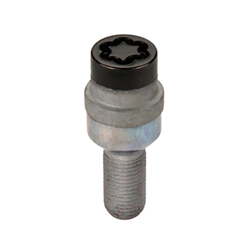 McGard Wheel Lock Bolt Set - 4pk. (Radius Seat) M14X1.5 / 17mm Hex / 28.2mm Shank Length - Black - Back View