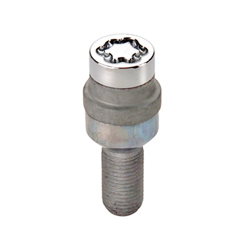 McGard Wheel Lock Bolt Set - 4pk. (Radius Seat) M14X1.5 / 17mm Hex / 28.2mm Shank Length - Chrome - Back View